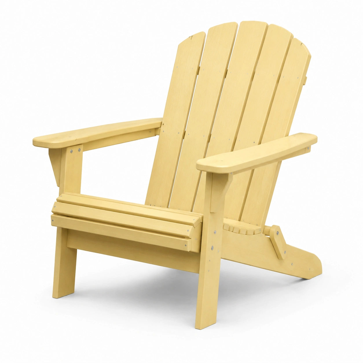 Sedia Adirondack in Legno di Pino Verniciato Giallo