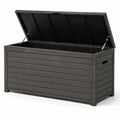 Baule da Esterno in Resina Sintetica Grigio 123x54x58 cm