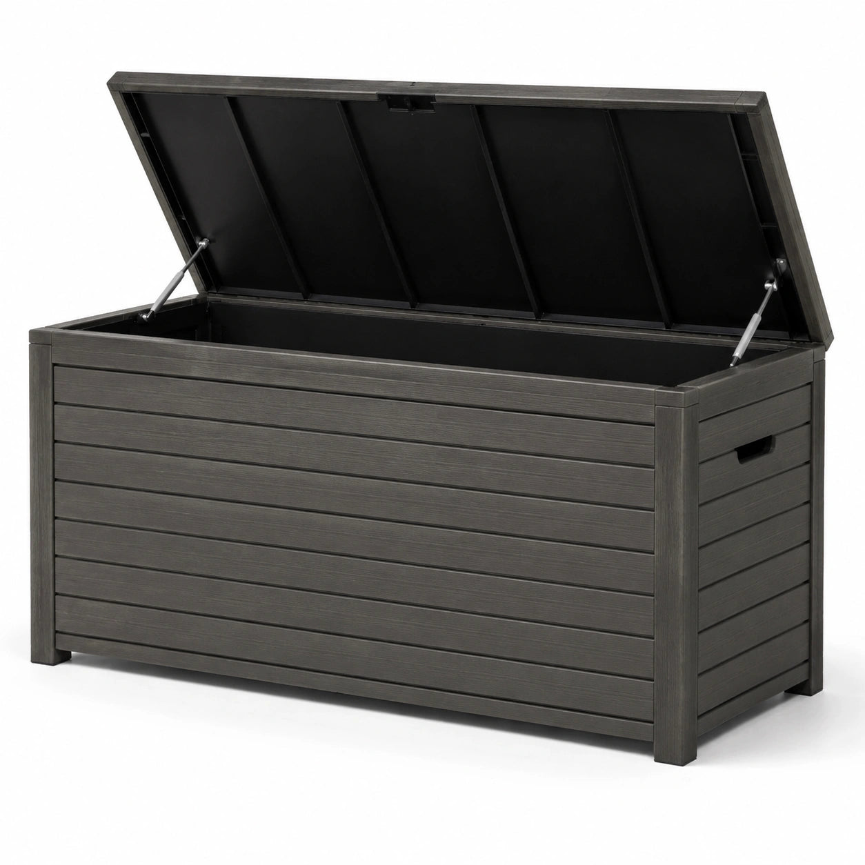Baule da Esterno in Resina Sintetica Grigio 123x54x58 cm