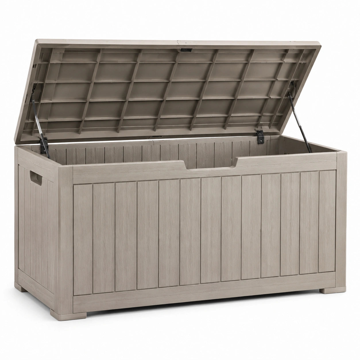 Cassapanca da Giardino in Resina Grigio 120x45x56 cm