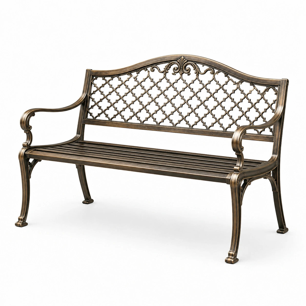 Panchina in alluminio bronzo 127 cm